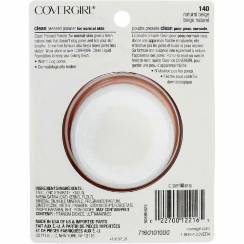 Covergirl Clean Pressed Powder # 140 Natural Beige Perspective: top