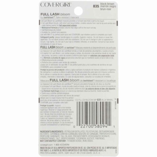 CoverGirl Full Lash Bloom Waterproof Mascara - 835 Black Brown Perspective: top