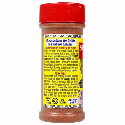 Obie Cue's Sweet Rub BBQ Spice Poultry Pork Ribs Low Sodium Gluten Free 4.2 Oz Perspective: top