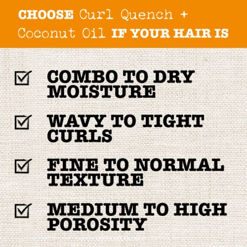 Curl Quench + Coconut Oil Anti-Frizz Shampoo Perspective: top