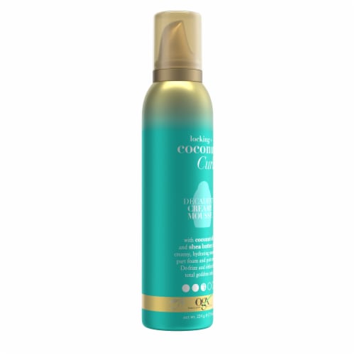 OGX Locking + Coconut Curls Decadent Creamy Mousse Perspective: top