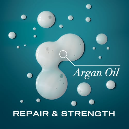 OGX Renewing + Argan Oil of Morocco Repairing Shampoo, TSA-Compliant Travel Size Perspective: top