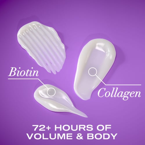 OGX Thick & Full + Biotin & Collagen Volumizing Conditioner, Nutrient-Infused Perspective: top