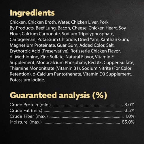 Cesar Rotisserie Chicken Bacon and Cheese Loaf & Topper Adult Wet Dog Food Perspective: top