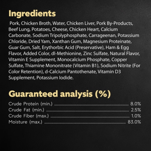 CESAR Loaf & Topper in Sauce Ham & Egg Flavor with Potato & Cheese Soft Wet Dog Food Perspective: top