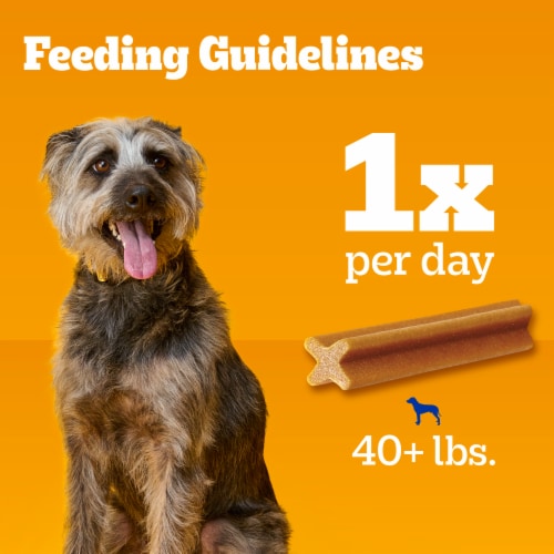 Pedigree Dentastix Adult Large Breed Dental Chew Dog Treats Chicken Flavor Value Pack Perspective: top