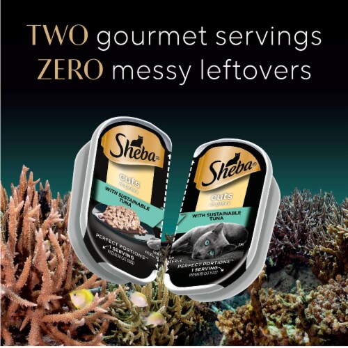 Sheba Perfect Portions Cuts in Gravy Salmon Trout & Sustainable Tuna Variety Pack Adult Wet Cat Food Perspective: top