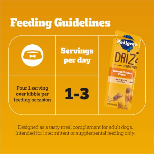 Pedigree Drizzlers Adult Wet Dog Savory Sauce Natural Chicken Flavor Perspective: top