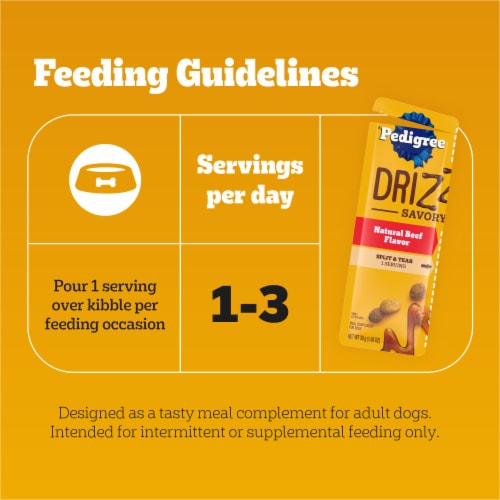 Pedigree Drizzlers Adult Wet Dog Savory Sauce Natural Beef Flavor Perspective: top