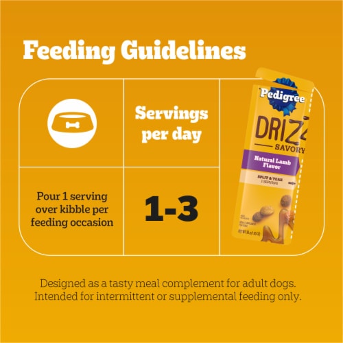 Pedigree Drizzlers Adult Wet Dog Savory Sauce Natural Lamb Flavor Perspective: top