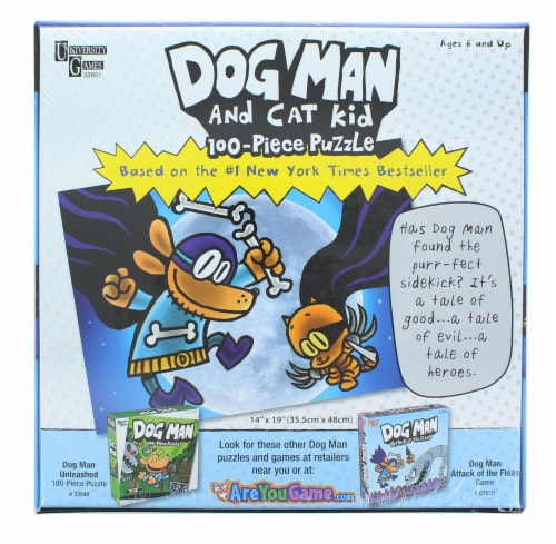 Dog Man/Cat Kid 100pc puzzle Perspective: top