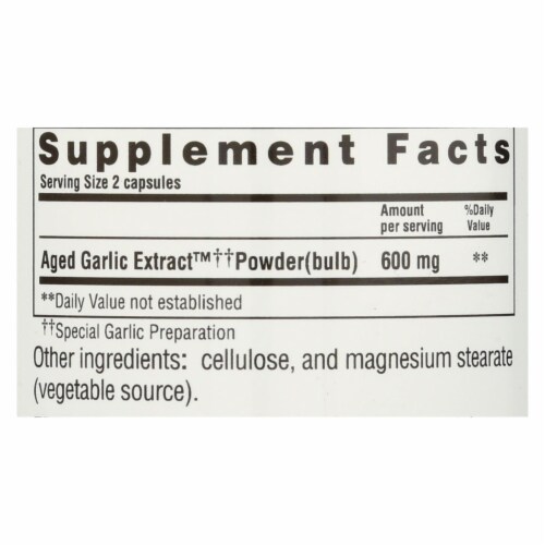 Kyolic  Aged Garlic Extract™ Vegetarian Cardiovascular Formula 100 Vegetarian Capsules Perspective: top