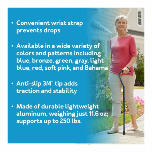 DESIGNER OFFSET CANE - BLUE Perspective: top