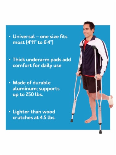 Carex Folding Crutches Perspective: top