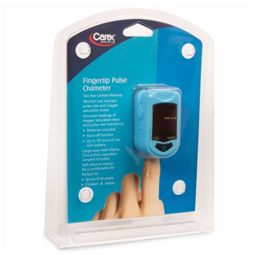 Carex Fingertip Pulse Oximeter 1 Each FGR41800 0000 Perspective: top