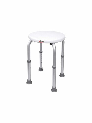 Carex Compact Shower Stool - Adjustable Height Bath Stool and Shower Seat Perspective: top
