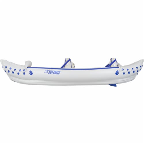 Sea Eagle 330 Deluxe 2 Person Inflatable Sport Kayak Canoe Boat w/ Pump & Oars Perspective: top