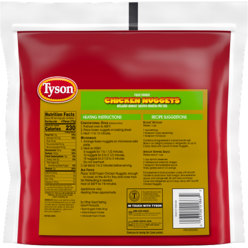 Tyson® Fully Cooked Chicken Nuggets Perspective: top