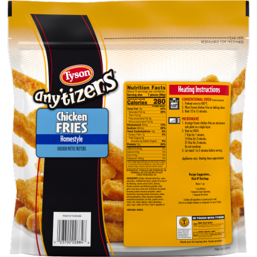 Tyson® Any'tizers® Home-Style Chicken Fries Perspective: top