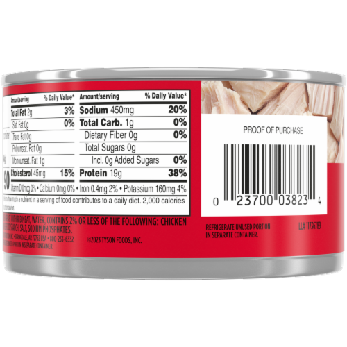 Tyson® Premium Chunk White Chicken Breast Perspective: top