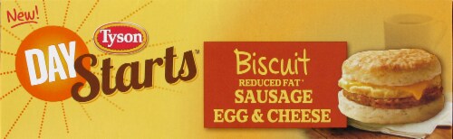 Tyson Sausage Egg Cheese Biscuits Perspective: top