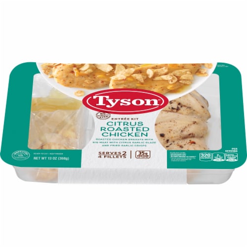 Tyson® Fully Cooked Citrus Roasted Chicken Frozen Entrée Kit Perspective: top
