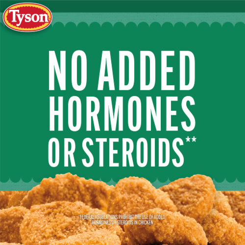 Tyson Frozen Baked Chicken Breast Nuggets Perspective: top