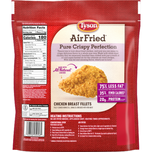 Tyson® Air Fried Perfectly Crispy Chicken Breast Fillets Perspective: top