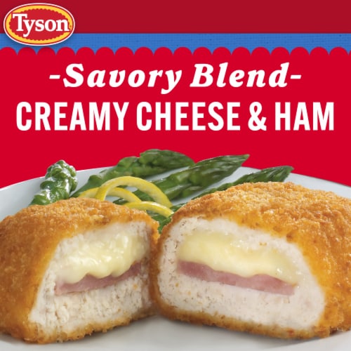 Tyson Frozen Stuffed Chicken Breasts Cordon Bleu Perspective: top