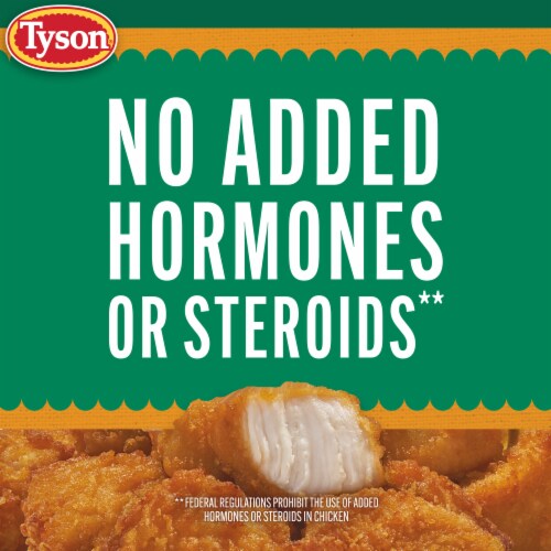 Tyson Frozen Lightly Breaded Honey Boneless Chicken Bites Perspective: top