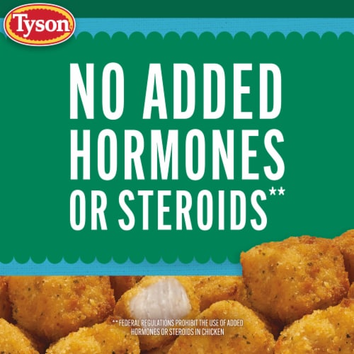 Tyson Frozen Lightly Breaded Garlic Parmesan Boneless Chicken Bites Perspective: top