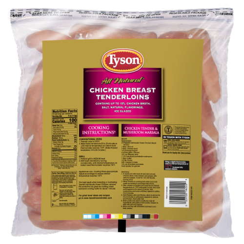 Tyson® Boneless Skinless Chicken Breast Tenderloins Perspective: top