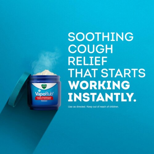 Vicks VapoRub Cough Suppressant Topical Analgesic Ointment Perspective: top