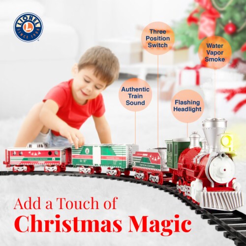 Lionel Trains North Pole Express Holiday Train 29 Piece Set with Smoke