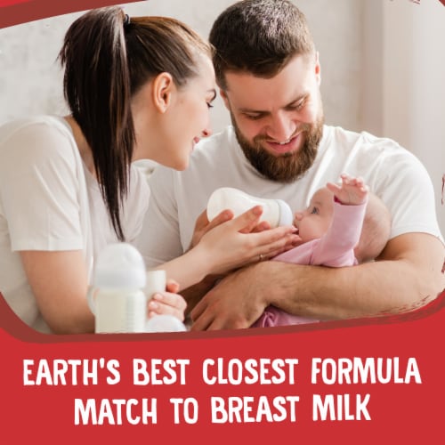 Earth's Best Organic Dairy Infant Formula, 0-12 Months, Milk-Based, with Iron, DHA Omega 6 & ARA Perspective: top