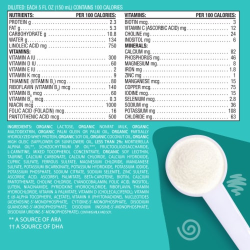 Earth's Best Organic Gentle Infant Formula, 0-12 Months, Milk-Based, with Iron, DHA, Omega 3 & ARA Perspective: top