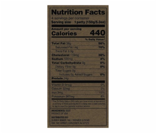 Schweid & Sons® The Prime Burger Patties Perspective: top