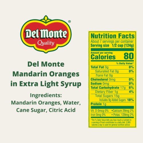 Del Monte Mandarin Oranges Perspective: top