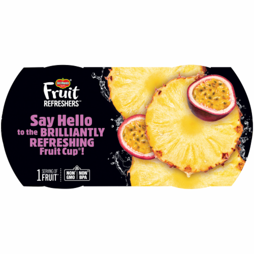 Del Monte Fruit Refreshers Pineapple in Passion Fruit Water Cups Perspective: top
