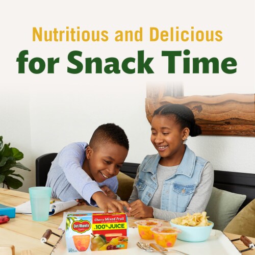 Del Monte® Cherry Flavored Mixed Fruit Fruit Cup Snacks in 100% Juice 12 Pack Perspective: top