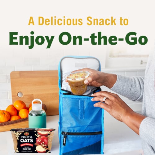 DEL MONTE FRUIT & OATS Apple Cinnamon FRUIT CUP Snacks Perspective: top
