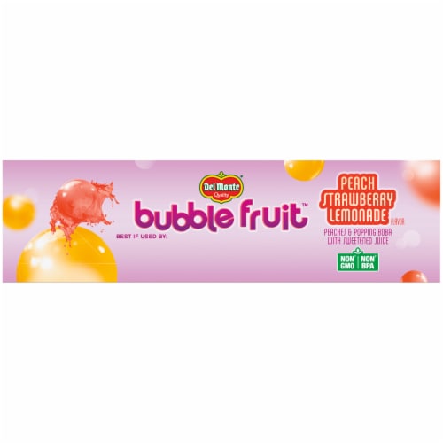 Del Monte® Peach Strawberry Lemonade Bubble Fruit Cups Perspective: top