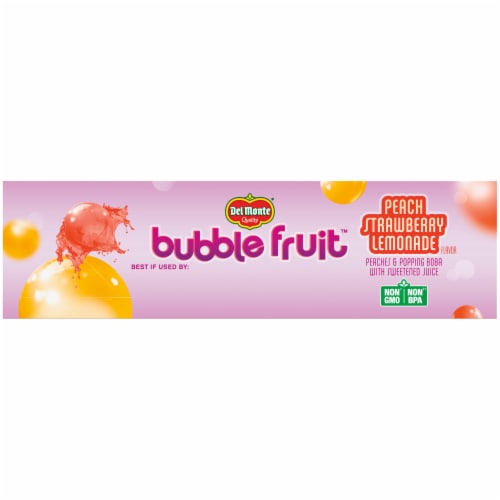 Bubble Fruit®, Peach Strawberry Lemonade Fruit Cup Snacks