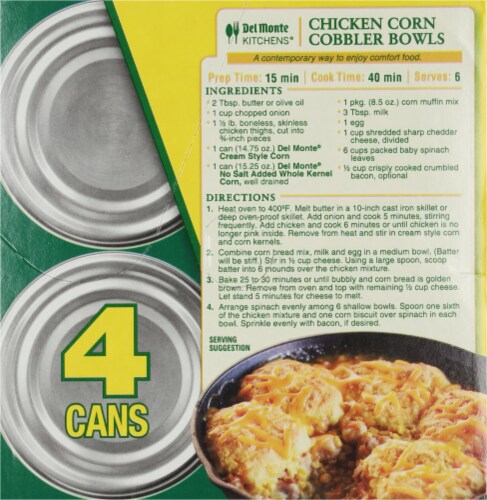 Del Monte® No Salt Added Fresh Cut Golden Sweet Whole Kernel Corn Perspective: top