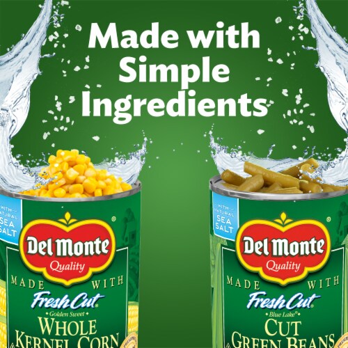 DEL MONTE FRESH CUT Canned Vegetables Variety Pack Green Beans and Whole Kernel Corn 6 Pack Perspective: top