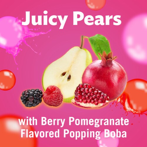 Del Monte® Bubble Fruit Pear Berry Pomegranate-Flavored Fruit Cup Snacks 4 Pack Perspective: top
