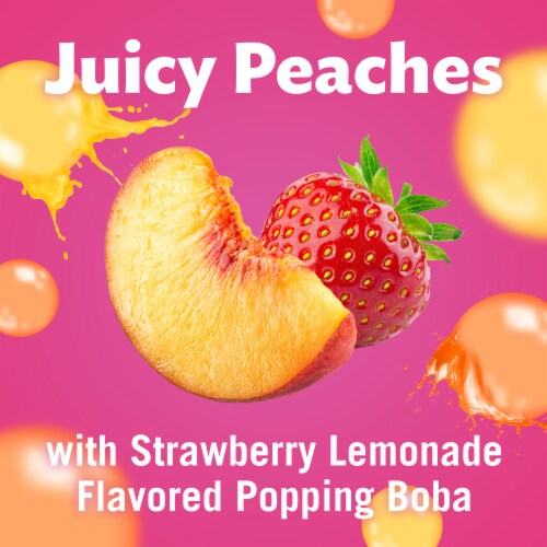 Del Monte® Bubble Fruit Cup Snacks Peach Strawberry Lemonade 4 Pack Perspective: top