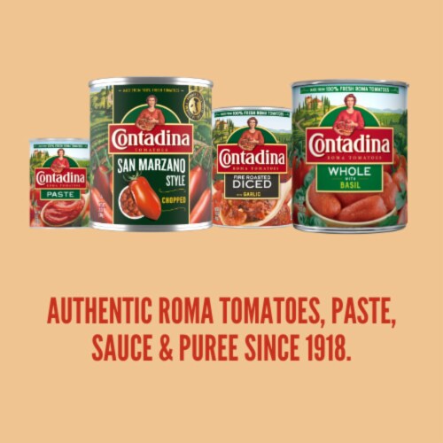 Contadina® Canned Diced Roma Tomatoes Perspective: top