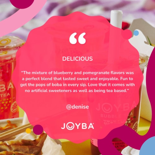 Joyba Blueberry Pomegranate Black Tea Bubble Tea Perspective: top