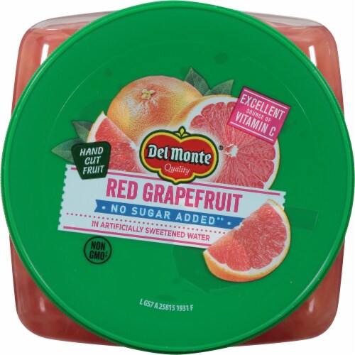 Del Monte® No Sugar Added Red Grapefruit Jar Perspective: top